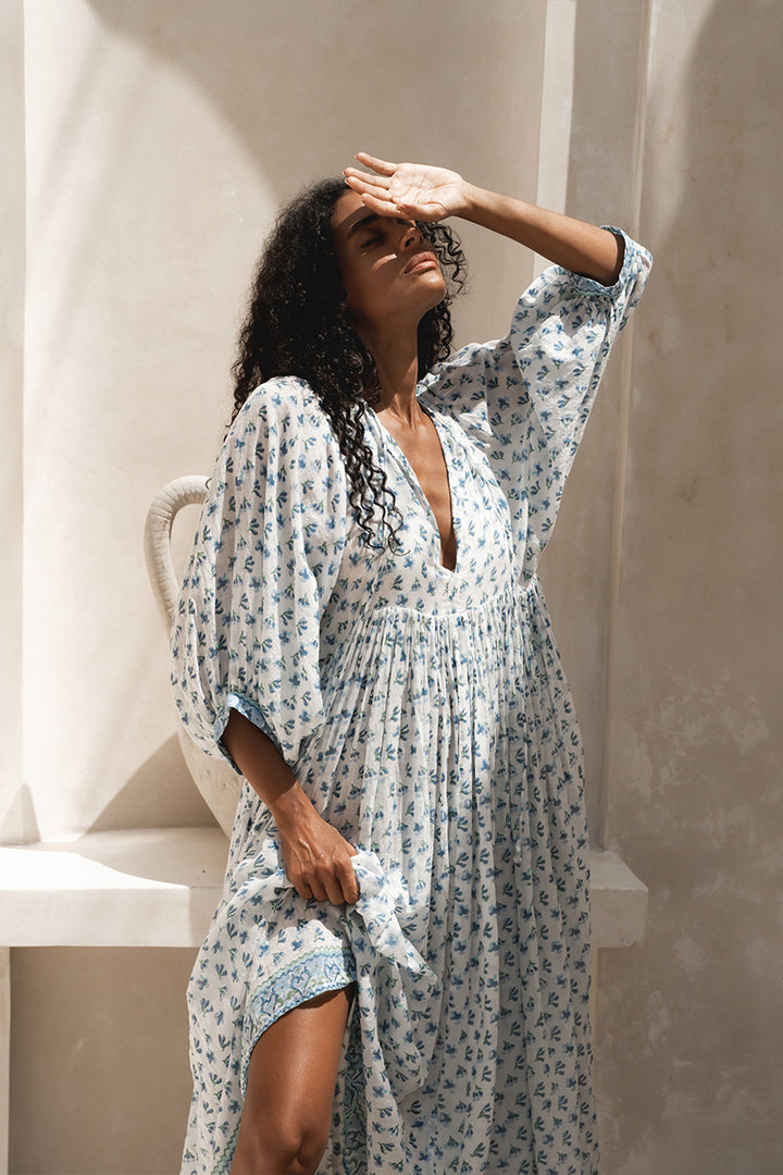 Kyra Maxi Dress ~  Azure