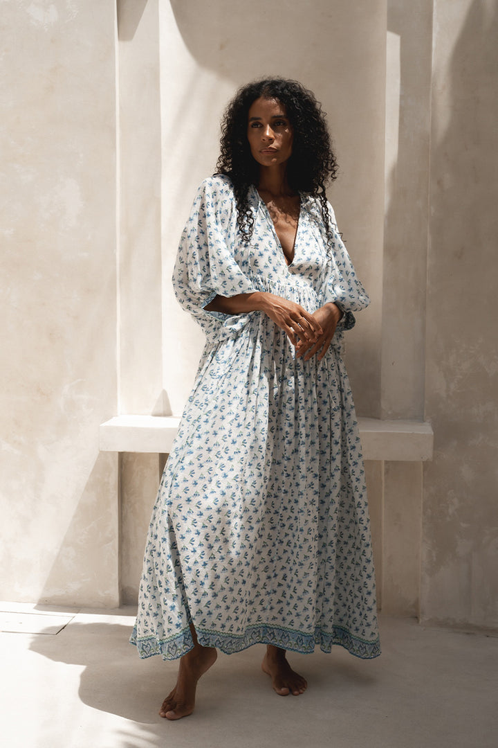 Kyra Maxi Dress ~  Azure