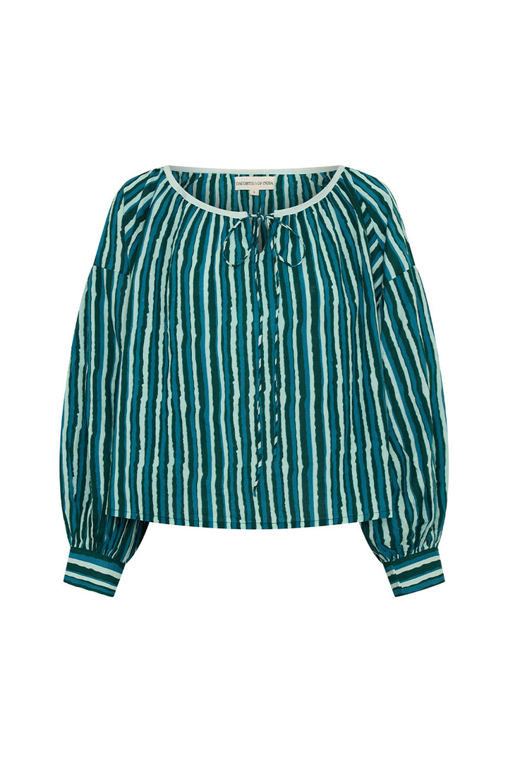 Ria Blouse ~ Cyan Candy