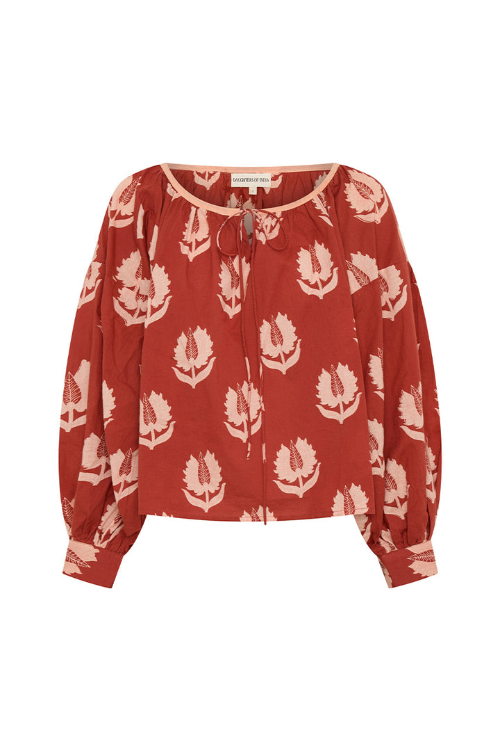 Ria Blouse ~ Ruby Red