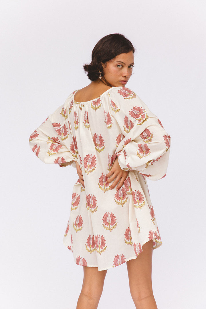 Ria Mini Dress ~ Strawberry Cream