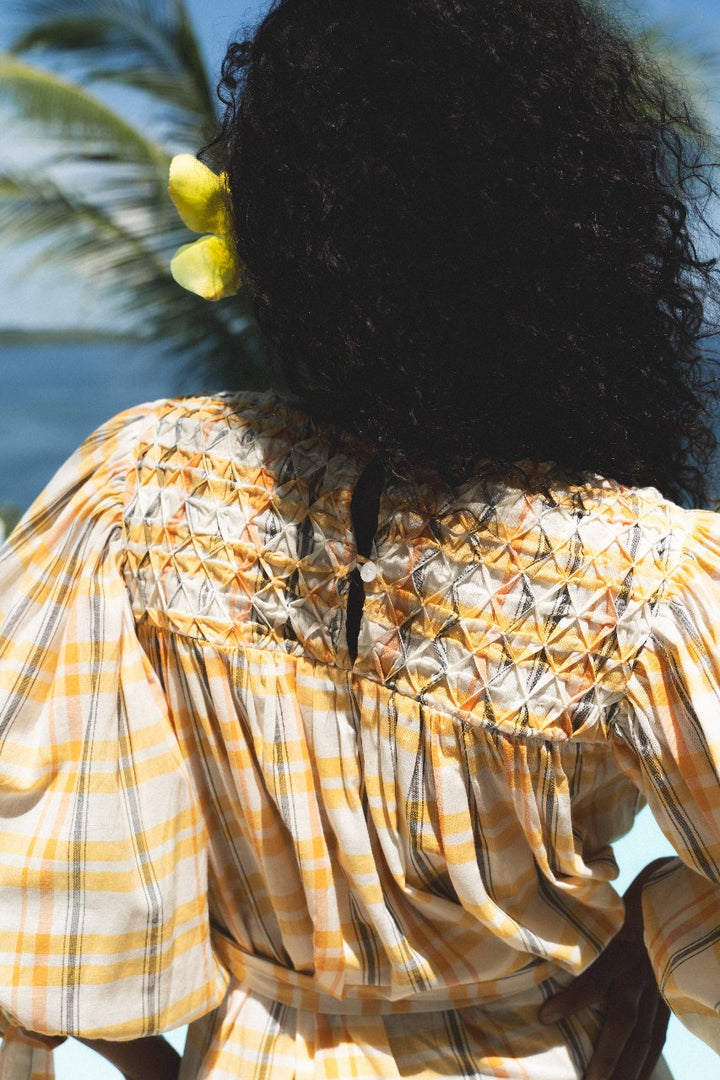 Freya Dress ~ Honeycomb Plaid